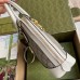 Gucci Horsebit 1955 Small Top Handle Bag in GG Canvas with White Leather