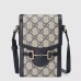 Gucci Horsebit 1955 Mini Bag in Blue GG Supreme Canvas
