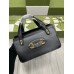 Gucci Horsebit 1955 Small Top Handle Bag in Black Leather