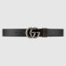 Gucci GG Marmont Reversible Belt 38MM in Noir/Brown Leather