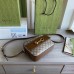 Gucci Horsebit 1955 Small Shoulder Bag in GG Canvas with Brown Leather