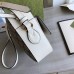 Gucci Horsebit 1955 Small Shoulder Bag in GG Canvas with White Leather