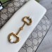 Gucci Horsebit 1955 Small Shoulder Bag in GG Canvas with White Leather