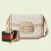 Gucci Horsebit 1955 Mini Bag in White GG Supreme Canvas