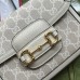 Gucci Horsebit 1955 Mini Bag in White GG Supreme Canvas