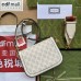 Gucci Horsebit 1955 Mini Bag in White GG Supreme Canvas