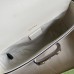 Gucci Horsebit 1955 Mini Bag in GG Canvas with White Calfskin