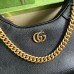 Gucci Aphrodite Small Shoulder Bag in Black Leather