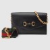 Gucci Horsebit 1955 Small Bag in Black Leather with Chain