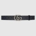 Gucci GG Marmont Reversible Belt 38MM in Black GG Canvas