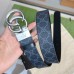 Gucci GG Marmont Reversible Belt 38MM in Black GG Canvas