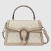Gucci Dionysus Small Top Handle Bag in White GG Supreme Canvas
