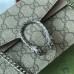 Gucci Dionysus Mini Top Handle Bag in GG Canvas with Taupe Suede