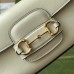 Gucci Horsebit 1955 Small Chain Bag in White Calfskin