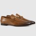 Gucci Mens Jordaan Loafers in Brown Leather