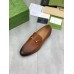 Gucci Mens Jordaan Loafers in Brown Leather
