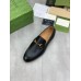 Gucci Mens Jordaan Loafers in Black Leather