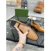 Gucci Mens Jordaan Loafers in Brown Suede Leather