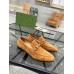 Gucci Mens Jordaan Loafers in Brown Suede Leather