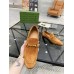 Gucci Mens Jordaan Loafers in Brown Suede Leather