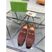 Gucci Mens Jordaan Loafers in Dark Brown Suede Leather