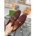 Gucci Mens Jordaan Loafers in Dark Brown Suede Leather