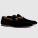 Gucci Mens Jordaan Loafers in Black Suede Leather
