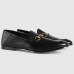 Gucci Mens Horsebit Slip-on Loafer in Black Leather