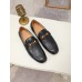 Gucci Mens Horsebit Slip-on Loafer in Black Leather with Web