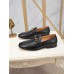 Gucci Mens Horsebit Slip-on Loafer in Black Leather with Web