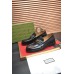 Gucci Mens Loafers in Black Leather with Interlocking G