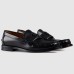 Gucci Mens Loafers in Noir Leather with Interlocking G