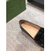 Gucci Mens Loafers in Noir Leather with Interlocking G