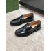Gucci Mens Loafers in Noir Leather with Interlocking G