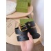 Gucci Black Leather Belt 35MM with Square Buckle and Interlocking G