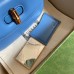Gucci Bamboo 1947 Small Top Handle Bag in Blue Leather