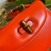 Gucci Bamboo 1947 Small Top Handle Bag in Orange Leather