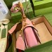 Gucci Bamboo 1947 Small Top Handle Bag in Pink Leather