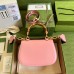 Gucci Bamboo 1947 Small Top Handle Bag in Pink Leather