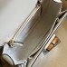 Gucci Bamboo 1947 Small Top Handle Bag in White Leather