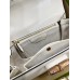 Gucci Bamboo 1947 Small Top Handle Bag in White Leather