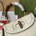 Gucci Bamboo 1947 Small Top Handle Bag in White Jumbo GG Canvas