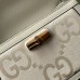 Gucci Bamboo 1947 Small Top Handle Bag in White Jumbo GG Canvas
