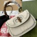 Gucci Bamboo 1947 Small Top Handle Bag in White Jumbo GG Canvas