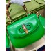 Gucci Bamboo 1947 Mini Top Handle Bag in Green Leather Gucci Bamboo 1947 Mini Top Handle Bag in Green Leather