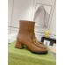 Gucci Ankle Boots in Brown Leather with Horsebit