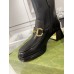 Gucci Ankle Boots in Black Leather with Horsebit