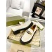 Gucci Womens Lug Sole Loafers in White Leather with Enameled G