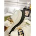 Gucci Womens Lug Sole Loafers in White Leather with Enameled G