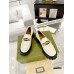 Gucci Womens Lug Sole Loafers in White Leather with Enameled G